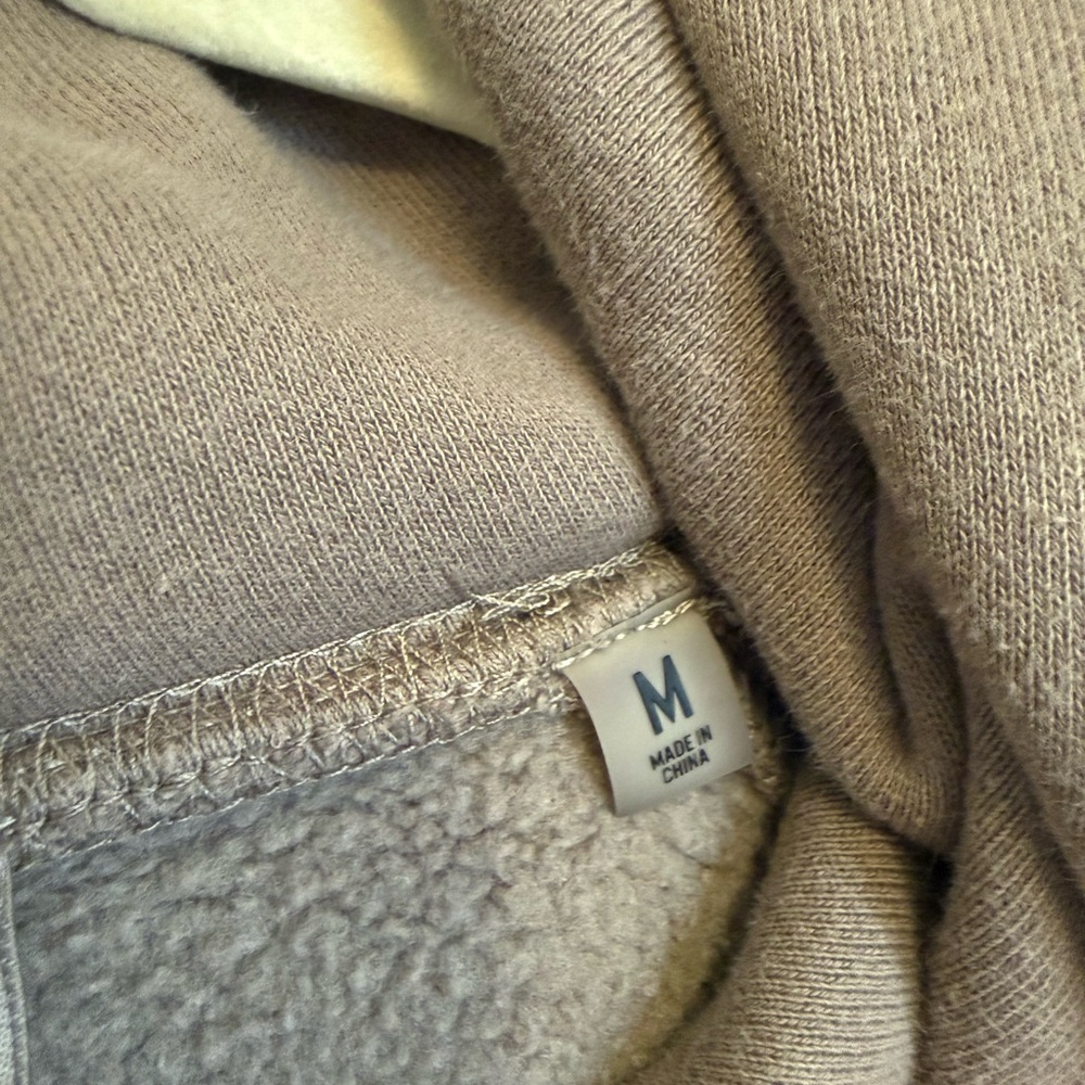 Fear of God Essentials Hoodie Taupe M Oversized Pullover Streetwear Unisex - Picture 9 of 13